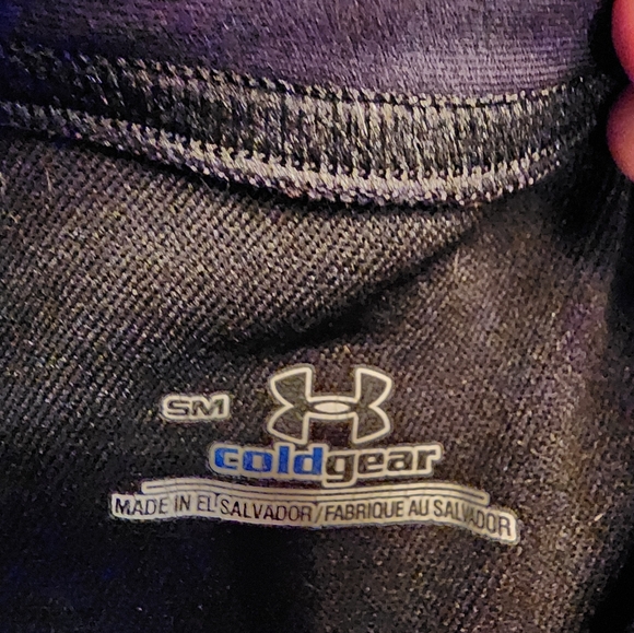 Under Armour Black Fitted Long Sleeve Top with Mandarin Collar - Picture 8 of 11